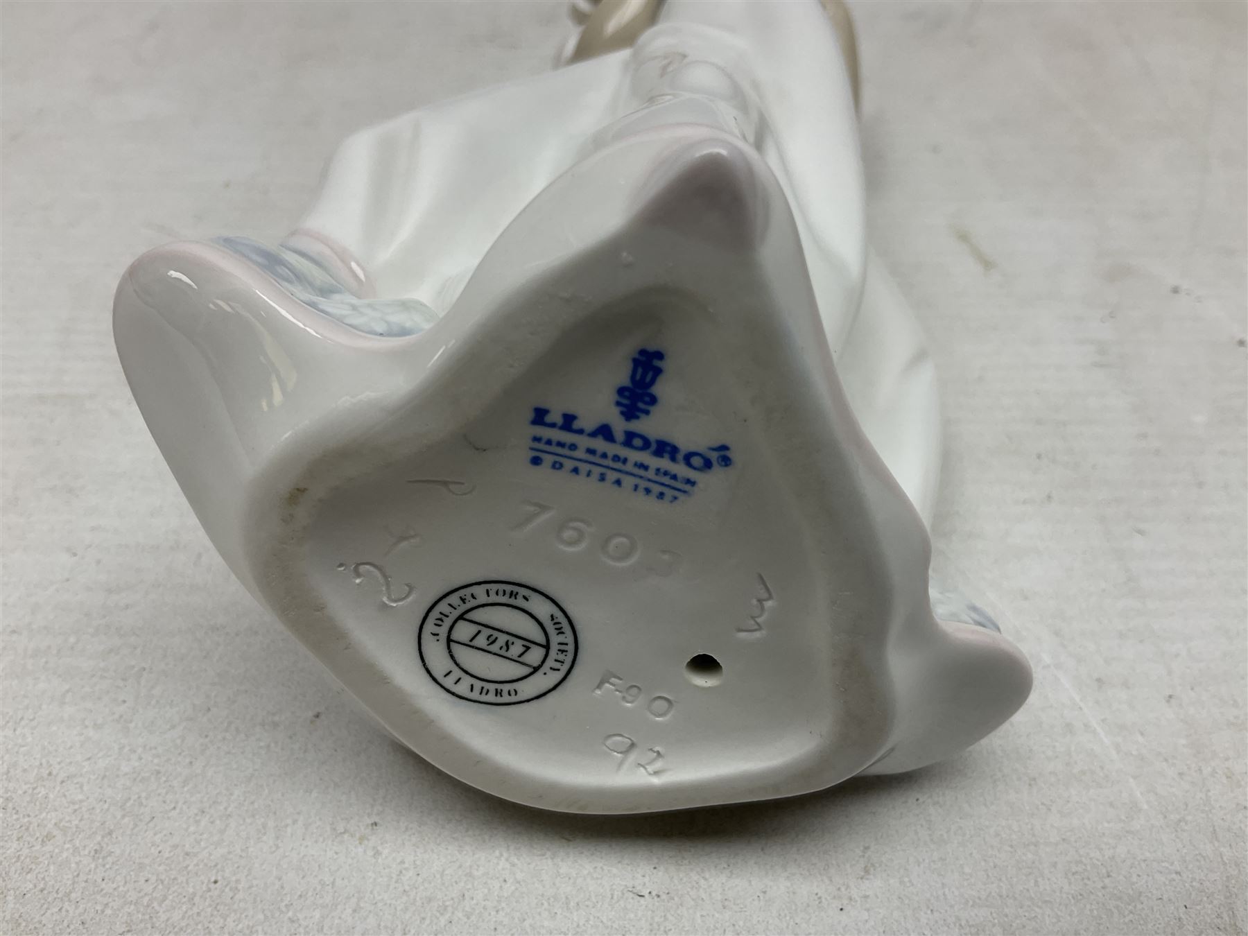 Three Lladro figures comprising, Pocket Full of Wishes no 7650, School Days no 7604 and Spring Bouquets no 7603, all with original boxes, largest example H26cm  