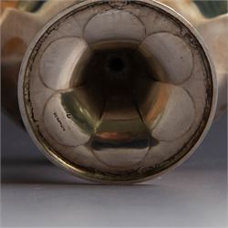 Early 20th century silver tazza, the bowl of circular form with pierced foliate border, upon and knopped stem and circular foot, hallmarked 	Marcus Beaver, Birmingham 1913, H11cm, D15cm