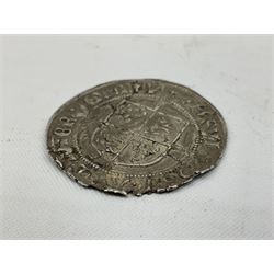 Henry VIII hammered silver groat coin 