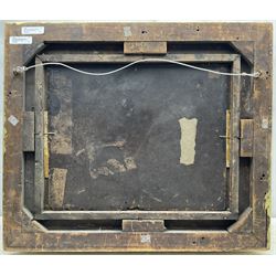 Spanish School (19th century): Mother Lacemaking beside her Baby's Crib, oil on board unsigned 34cm x 43cm