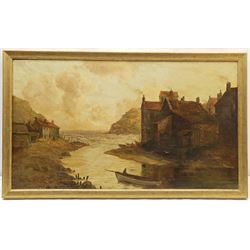 English School (19th century): Staithes Beck, oil on canvas unsigned 39cm x 69cm