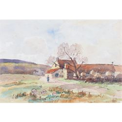 George Scarth French (British fl.1894-1910): View of Whitby, watercolour signed and dated 1885, 15cm x 24cm; together with another of 'Whitby Early Morning' signed with initials EMA, 10.5cm x 15cm and two others of Ugthorpe Lane, near Whitby, max 17cm x 25cm (4)