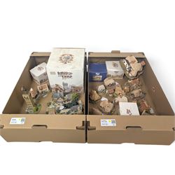 Collection of Lilliput Lane models, including Royal Oak Inn, Full Steam Ahead and Thatcher...