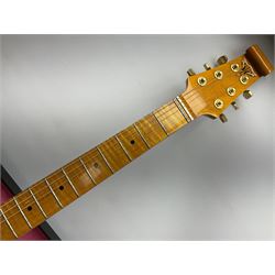Burns Club Series Marquee electric guitar in fiesta red with maple fretboard; serial no.2002491 L100cm; in hard case with GuitarKes service and set-up certificate dated January 2022