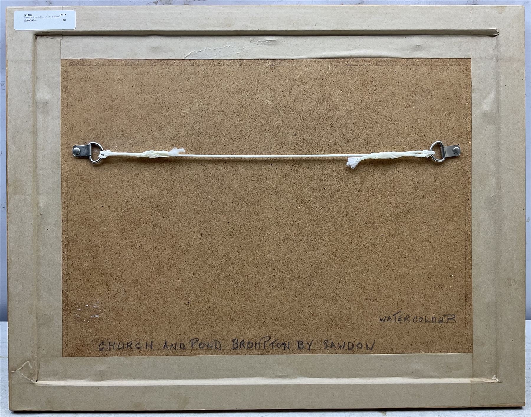 Peter Lapish (British 1937-): 'Church and Pond - Brompton-by-Sawdon', watercolour signed, titled verso 18cm x 25cm