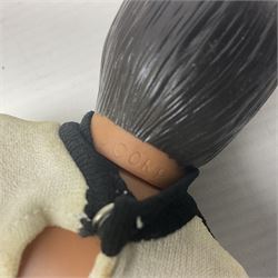 Pelham Puppet - Tyrolean Girl in yellow box; three 'A' Team action figures; clockwork plastic Mickey Mouse figure; and seven various fashion dolls (12)