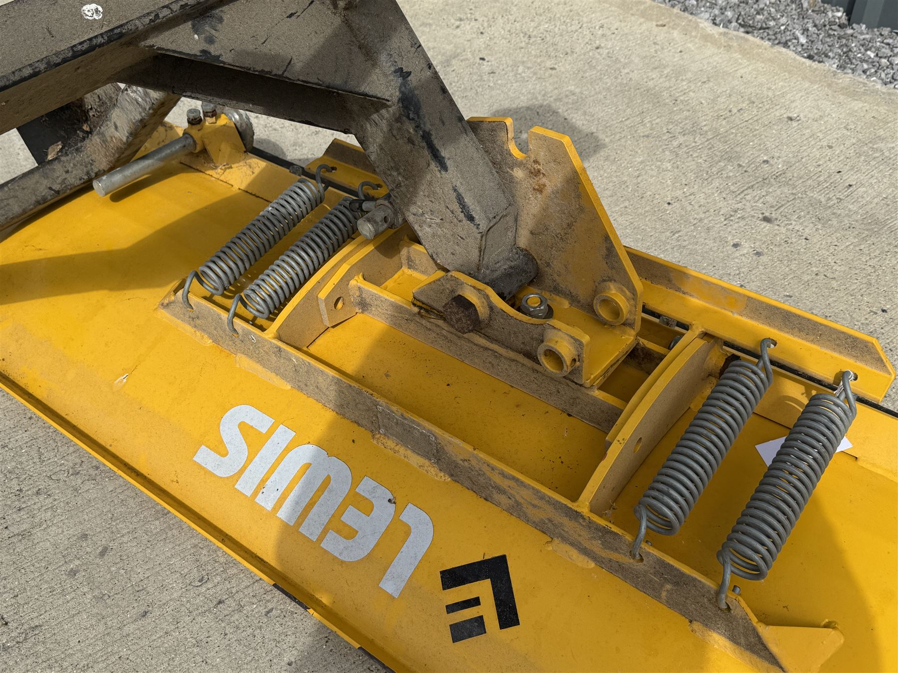 Lewis forklift snow plough attachment