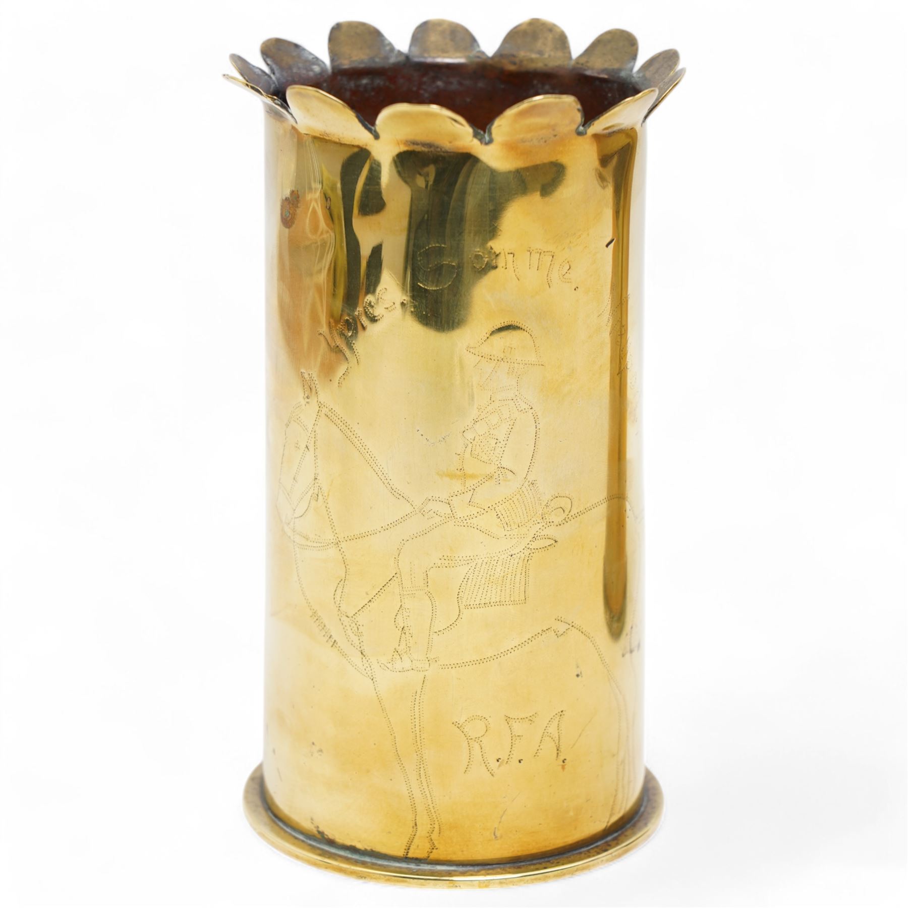 First World War trench art - two artillery shells | Wood, Metal & Other ...