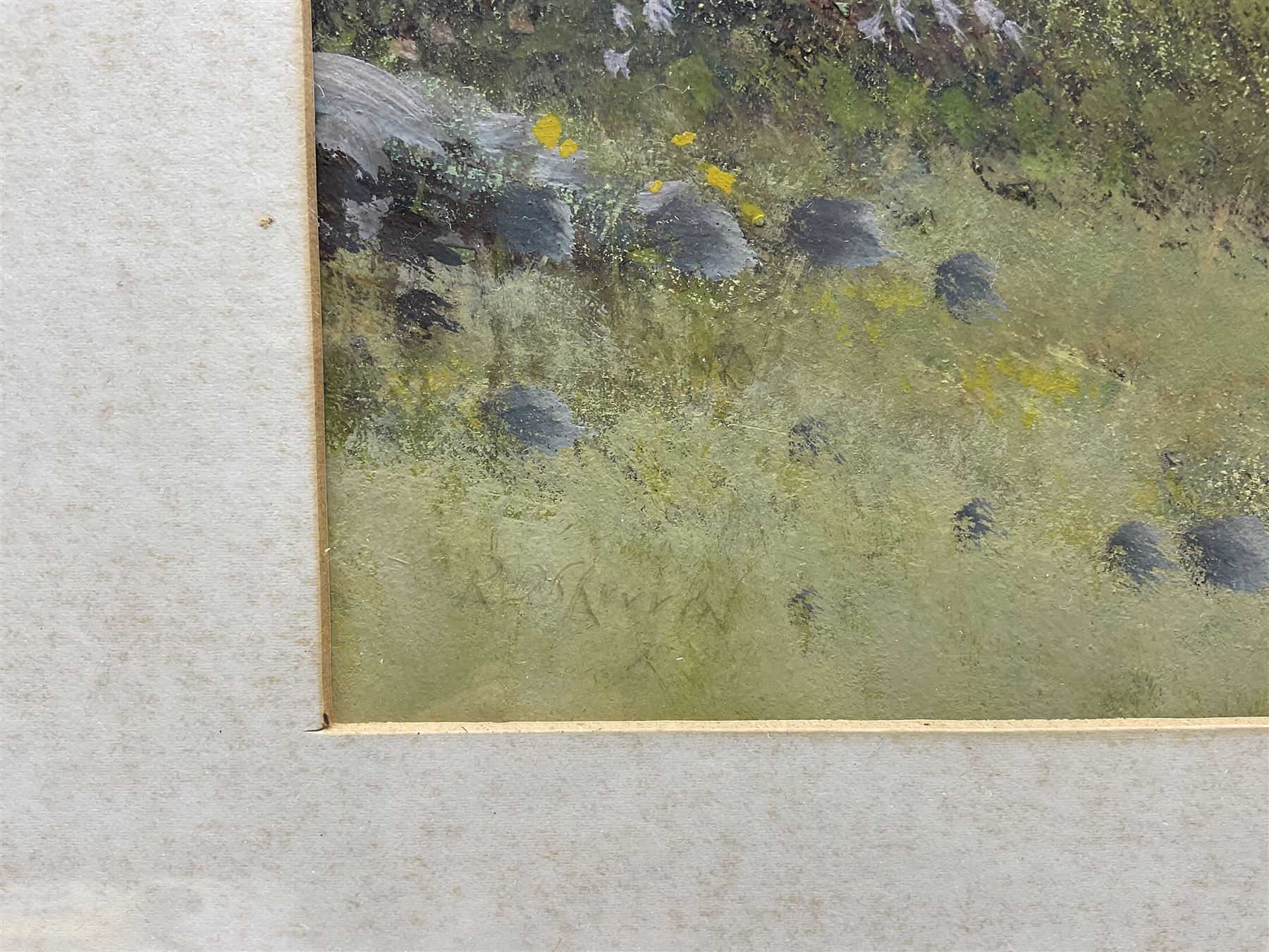Reginald Daniel Sherrin (British 1891-1971): 'Grimspound Dartmoor', gouache signed l.l., titled in a later hand verso 29cm x 75cm