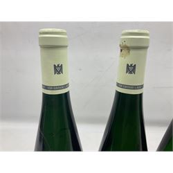 Willi Schaefer, 2016, Graacher Domprobst Riesling Auslese, 750ml, 7.5% vol, two bottles, and Fritz Haag, 2014, Brauneberger Juffer Sonnenuhr, 750ml, 7.5% vol, two bottles 