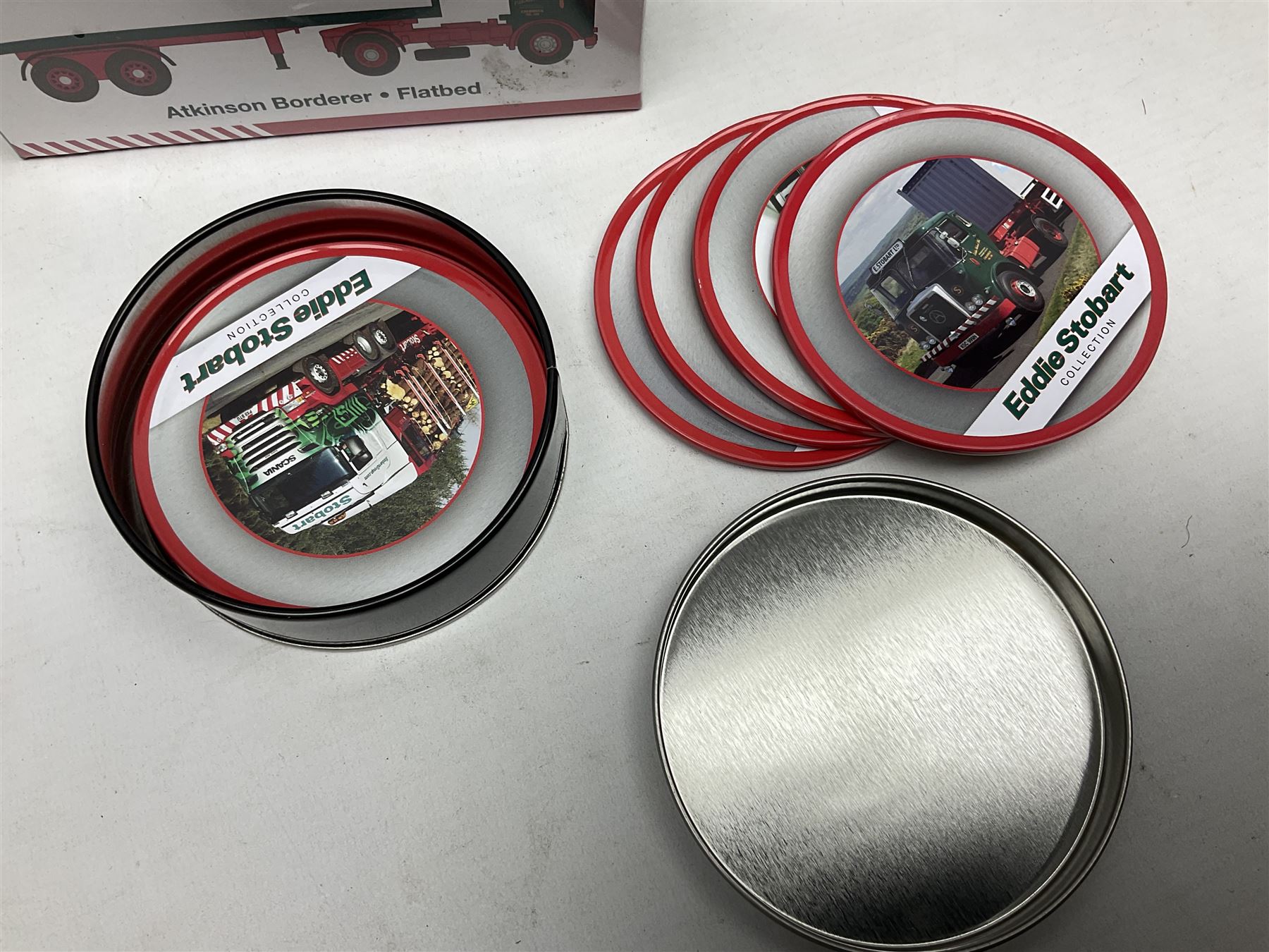 Matchbox - 1929 Scammell 100 ton truck with GER 2-4-0 locomotive; 1936 Leyland Cub Fire-Engine; five Models of Yesteryear; six Dinky Collection vehicles; and Matchbox reference book; together with three Atlas Eddie Stobart vehicles; and three Lledo promotional models; all boxed 