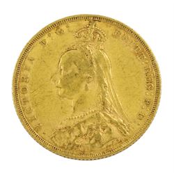 Queen Victoria 1889 gold full sovereign coin
