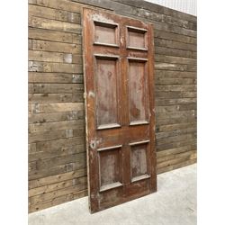 Five 19th century heavy pitch pine six panel doors

226cm x 99cm
228cm x 99cm
228cm x 100cm
228cm x 100cm
228cm x 99cm
