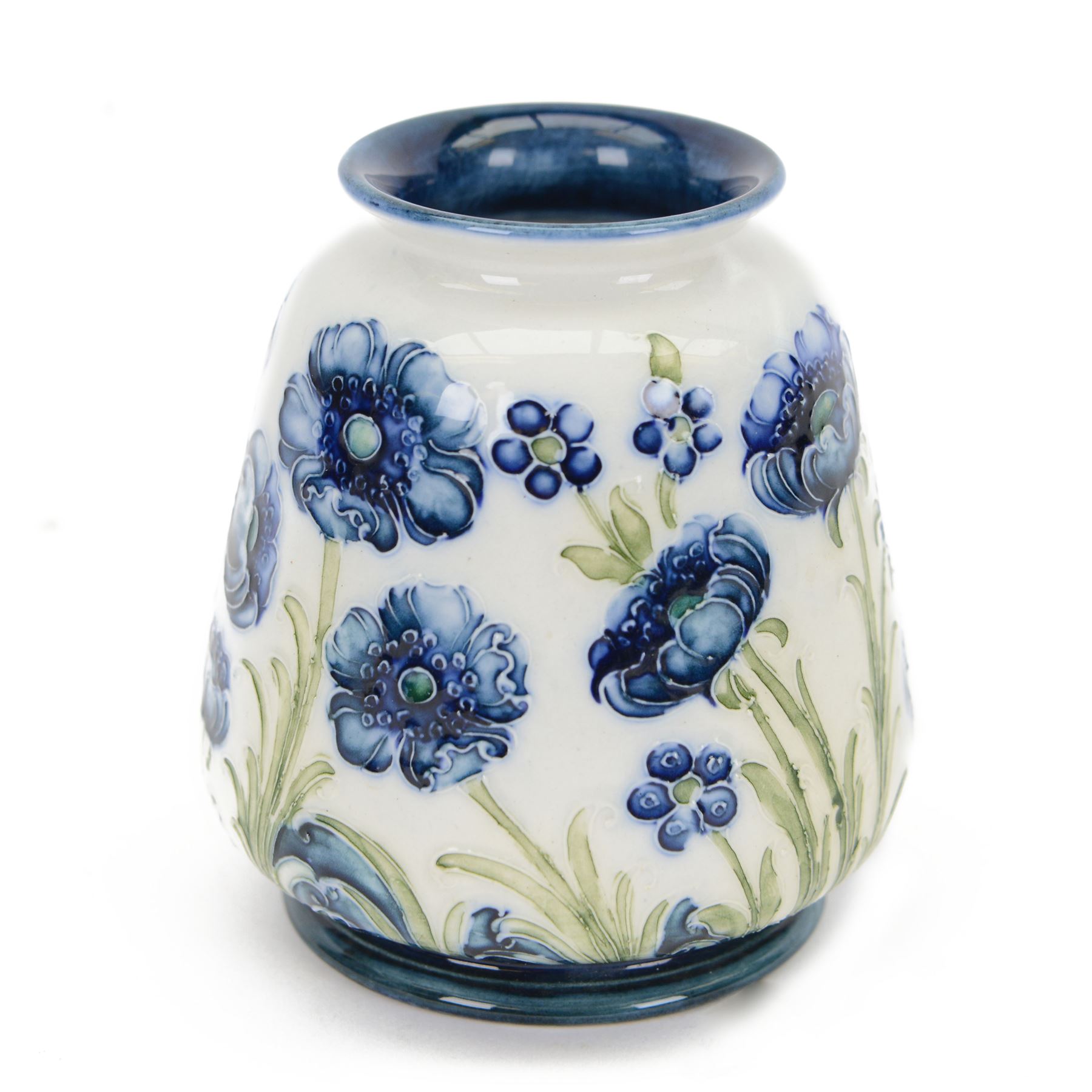 William Moorcroft for James Macintyre & Co Florian Ware vase in Poppy pattern, with painted and printed mark beneath, H10cm 