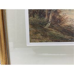 W Wood (British 19th/20th century): 'Durham Cathedral', watercolour signed and titled 28cm x 44cm