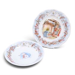 Royal Doulton Brambly Hedge Afternoon tea sets, for Spring, Summer and Autumn, together with winter plate and saucers and two trinket dishes   