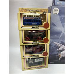 Corgi/Lledo - small collection of modern die-cast vehicles to include Corgi Aviation Archive 1:144 scale aircrafts 47111, 47301 and 47506; Lledo The RFC/RAC Anniversary Collection; quantity of Lledo Days Gone and Corgi models boxed and loose etc 
