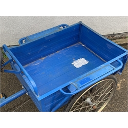 *'Forever' blue finish cargo tricycle, single speed, trailer size - 56cm x 75cm, H23cm