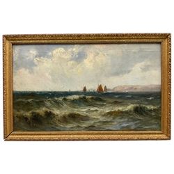 J Westwood (British 19th century): 'Near Llandudno', oil on canvas signed, signed and titled verso 30cm x 50cm