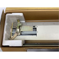  Brother cased knitting machine model KH-890 together with Brother Ribbing attachment model KH-850, knitting machine yarn cones in assorted colours, selection of knitting patterns etc