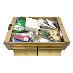 Chrome AA Members Badge, No 2A67754, together with two Raphael Tuck & Sons Christmas cards, cigarette cards, postcards and other ephemera 