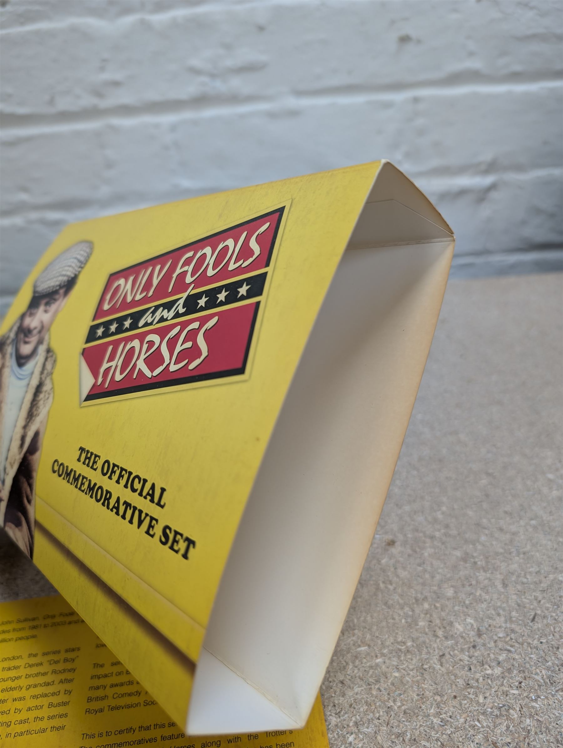 Collection of Only Fools and Horses memorabilia, including Westminster Mint limited edition fifty pence coin set, DVD box set, Corgi Reliant Regal, playing cards, framed bank notes, Griffin Cartoon of the bar scene, etc, together with a Vicar of Dibley DVD box set