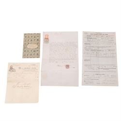 York interest - collection of 18th/19th century vellum indentures, wills and probate documents relating to the City of York and York families, including colonial and missionary interest with Reverend James Beale, formerly of York and late of Sierra Leone, clerk, probate 1857, John Allanson Bulmer, formerly of Ceylon and late of York, and Charles William Marshall of Bengal, India, manager of the Bengal Silk Company, together with other York legal and family papers, many retaining original seals and stamps, in one box