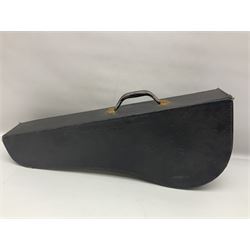 John Grey & Sons banjolele with unusual all over mottled blue and silver textured finish L57cm; in carrying case