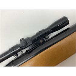 BSA .22 air rifle with break barrel action and A.S.I. 4x20 scope L111cm overall NB: AGE RESTRICTIONS APPLY TO THE PURCHASE OF THIS LOT