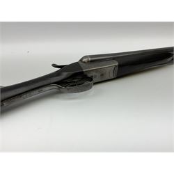 Charles Boswell 12-bore side-by-side double barrel box-lock non-ejector sporting gun, with 71.5cm sleeved barrels, thumb safety, walnut stock with chequered grip and fore-end, serial no.12720, L112.5cm overall SHOTGUN CERTIFICATE REQUIRED