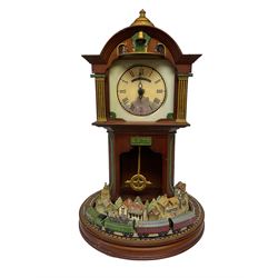 Flying Scotsman Celebration of Steam Clock, 80th Anniversary, from the Bradford Editions, H44cm