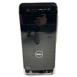 DELL i7 XPS 8900 series computer with monitor and various accessories including: LG BP250 Blu-ray player, SONY floppy disc drive etc. on stand