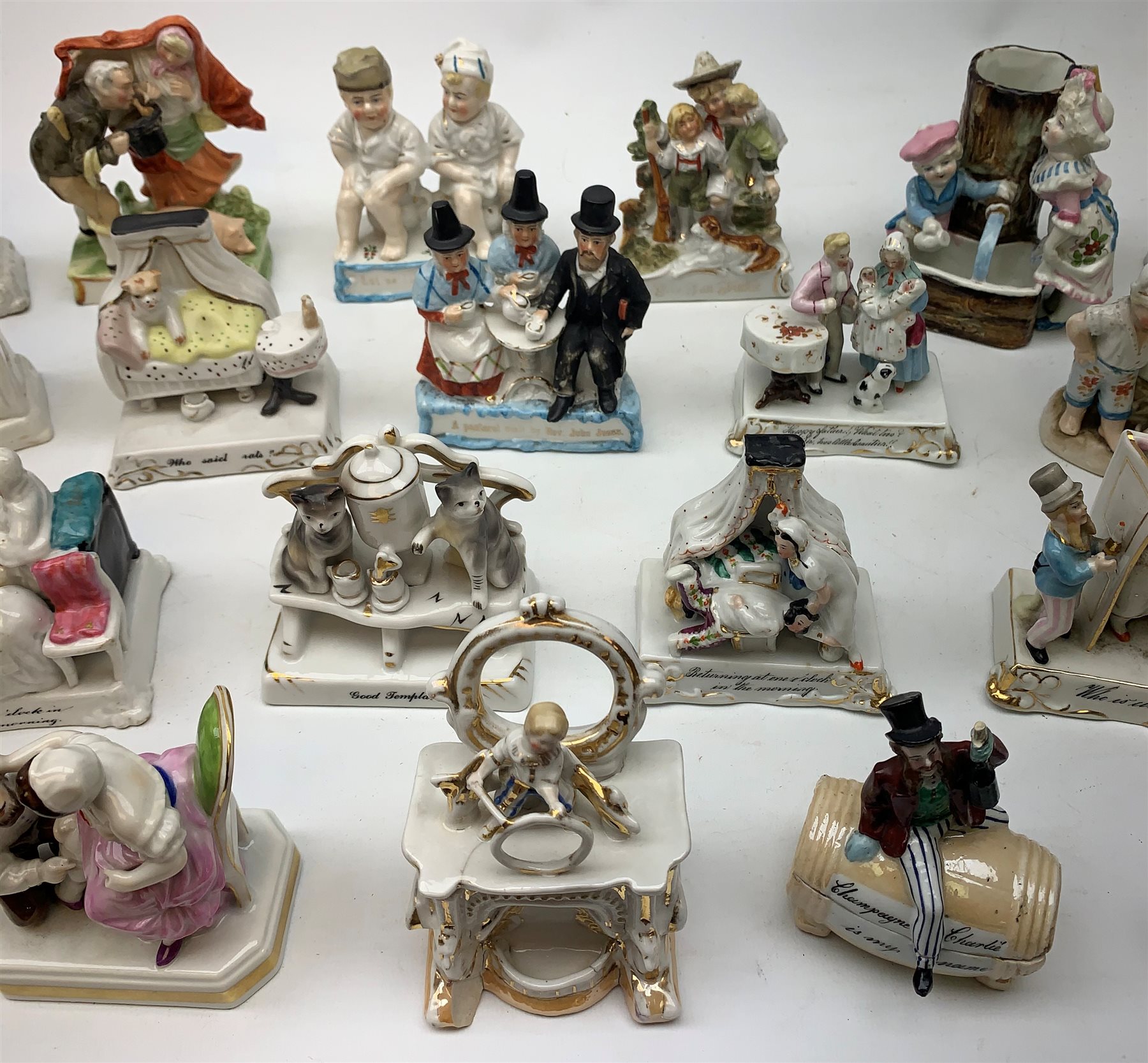 A collection of twenty six Victorian and Continental fairings, many with registration numbers beneath.