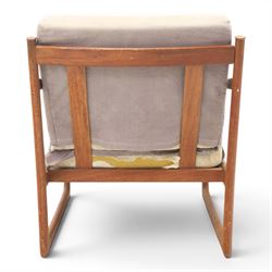 Peter Hvidt and Orla Mølgaard for France and Son - pair of mid-20th century model FD130 teak framed easy armchairs (2)