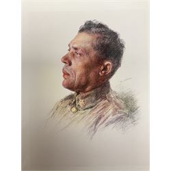 After Eugene Burnand, pair of colour prints of head and shoulder studies of Allies of the Great War depicting Canadian and Polish soldiers, image size 22 x 17cm; unframed (2)