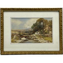 Harry James Sticks (British 1867-1938): River Landscape, watercolour signed 17cm x 27cm