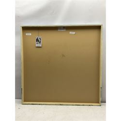 After Catherine Stephenson (Yorkshire contemporary): 'Rooted Hope', textured print on canvas 80cm x 80cm 