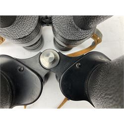 Ten cased pairs of binoculars, to include Rainbow 20x60, Barr & Stroud 7x, Yashica 7x50, Ross London Stepmur 10x50, Wray London Defiant 10x35, Canon 8x30 etc