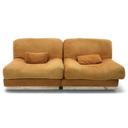 ML DS, Pierre Cardin for Domani Furniture Ltd - pair of modular armless chairs, upholstere...