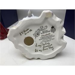 Three Royal Worcester figures, comprising Glyndebourne, with original box, Royal Worcester Special Even 1998 Elizabeth, with certificate and original box, and In Celebration of the Queens 80th Birthday 2006 