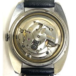 Jaeger-LeCoultre automatic gentleman's wristwatch, Cal. 880, movement No. 1499071, in a stainless steel case, on black leather strap 