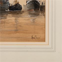 Adrian Thompson (British 1960-): Cape Barfleur and Arctic Scout Trawlers of Hull, watercolour signed 34cm x 46cm