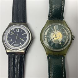 Six Swatch wristwatches, including automatic example