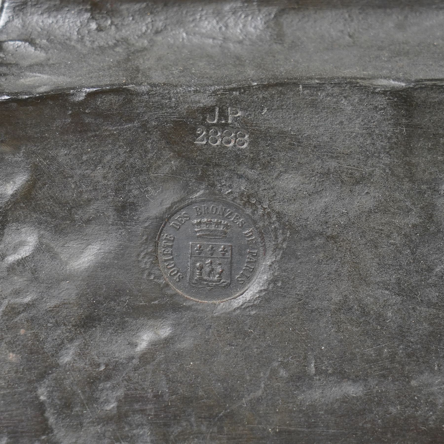 Emmanuele Villanis (French 1858-1914): Large Art Nouveau bronze bust 'La Sibylle' circa 1900, titled on the integral socle base and signed 'E.Villanis' in cast with 'Societe Des Bronzes De Paris' inset foundry mark and 'J.P 2888', H72cm
Notes: La Sibylle evokes the prophetic priestesses of classical antiquity, recalling the Cumaean Sibyl consulted by Aeneas in Virgil’s Aeneid