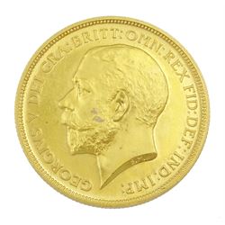 King George V 1911 gold double sovereign coin
