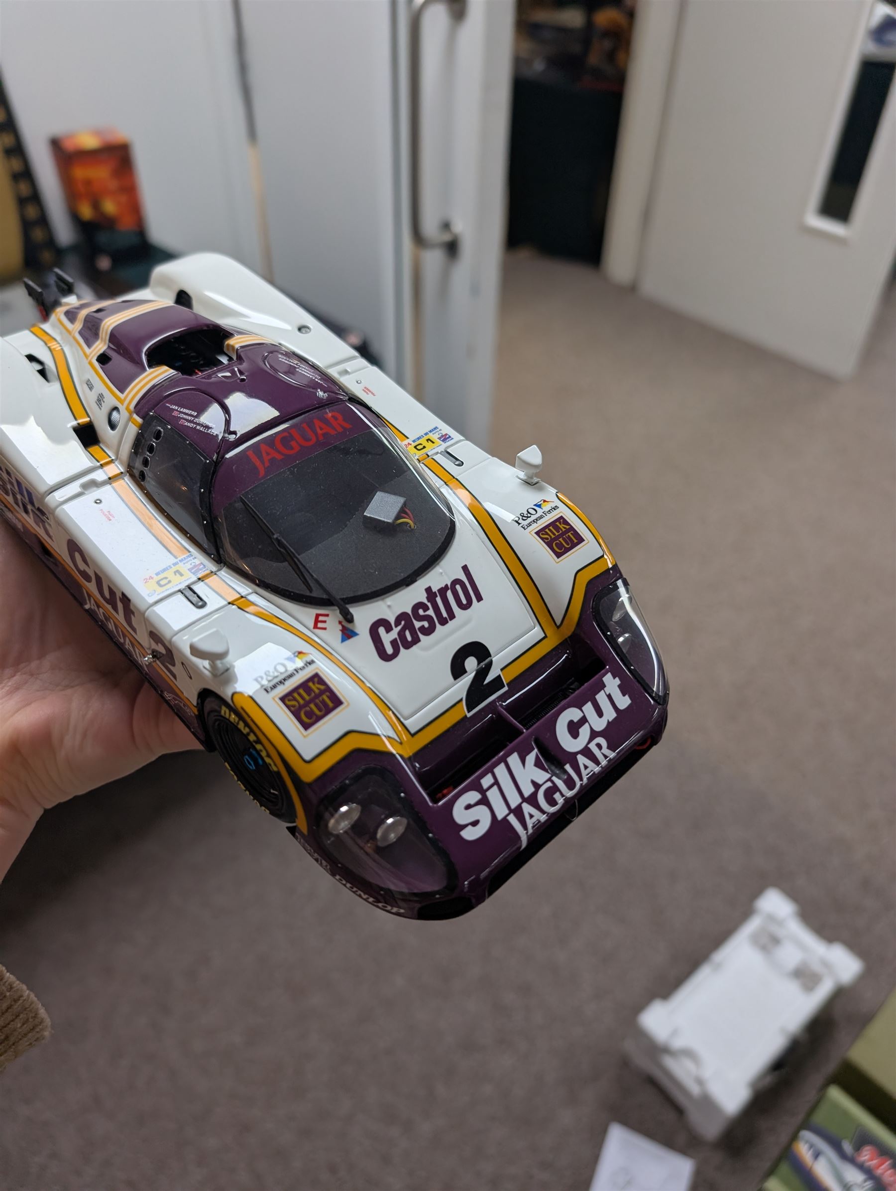 Motorbox Exoto 1988 Jaguar XJR-9LM #2 in Silk Cut livery, driven by Johnny Dumfries/Jan Lammers/Andy Wallace, boxed