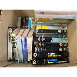 Collection of First edition Collins Crime Club crime and detective fiction novels, authors including Francis Ryck; Loaded gun, Woman Hunt, Account Rendered, etc, M.G.Eberhart; Call after Midnight, Murder in Waiting and Two Little Rich Girls, Brown Meggs; The Matter of Paradise and Saturday Games, Lionel Black; Ransom for a Nude, The life and death of Peter Wade, etc, Antony Gilbert; Tenant for the Tomb, Death Wears a Mask etc, John Wainwright; Evil Intent, Talent for Murder, Web of Silence and other authors (approx 50)