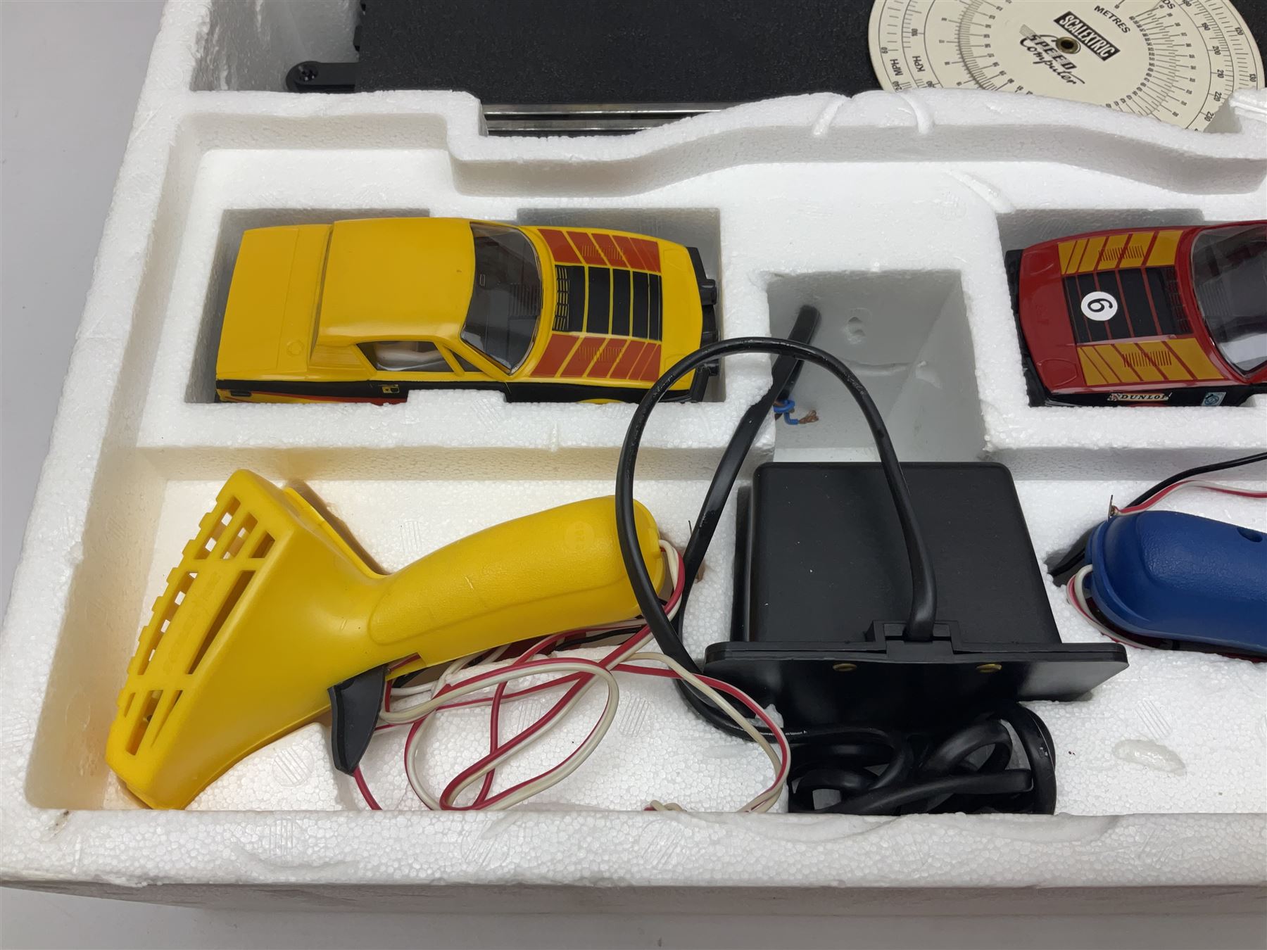 Scalextric - Set 300 with TR7 rally cars, controllers, power unit, track and paperwork; boxed