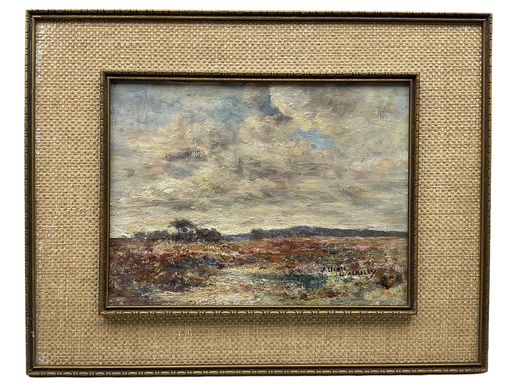 James Ulric Walmsley (British 1860-1954): 'The Moors on the way to Falling Foss - Robin Hoods Bay', oil on panel signed, titled verso 25cm x 33cm