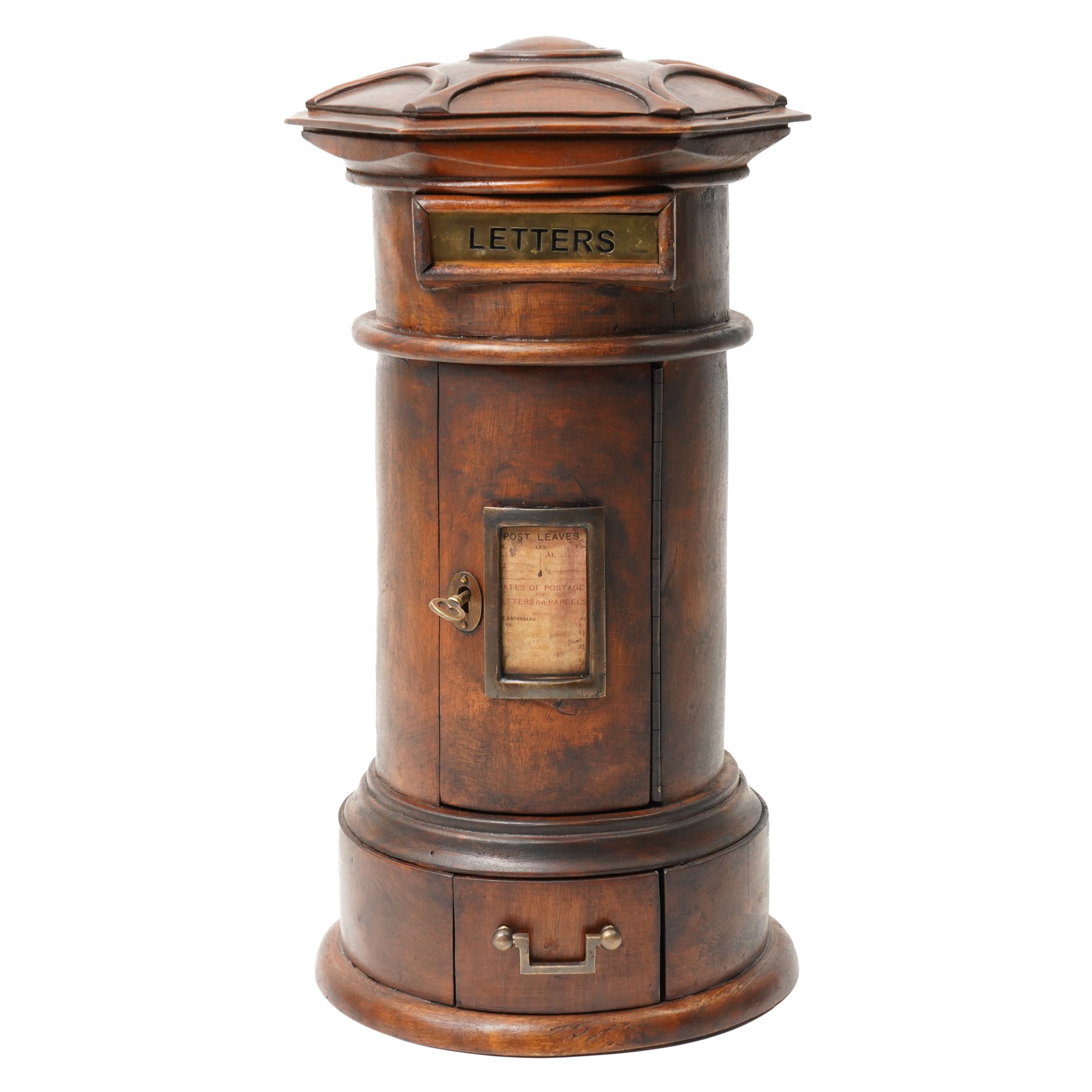 Victorian style country house letter box with domed hex | Wood